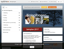Tablet Screenshot of biologibogen.systime.dk